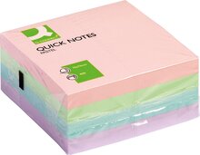 Q-CONNECT Quick Notes, ft 76 x 76 mm, 400 vel, geassorteerde kleuren