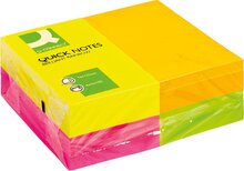 Q-CONNECT Quick Notes, ft 76 x 127 mm, 80 vel, pak van 12 blokken in 4 neonkleuren