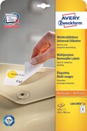 Avery Zweckform L6023REV-25 afneembare etiketten ft 63,5 x 38,1 mm (b x h), 525 etiketten, wit