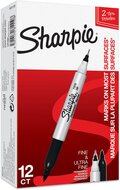 Sharpie permanente marker, twin tip, zwart