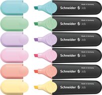 Schneider markeerstift Job 150, etui van 6 stuks in geassorteerde pastelkleuren