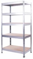 AR Shelving rek Rivet Stabil, ft 180 x 90 x 40 cm, 5 legborden uit HDF, gegalvaniseerd