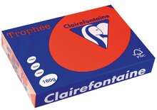 Clairefontaine Troph&eacute;e Intens, gekleurd papier, A4, 160 g, 250 vel, koraalrood