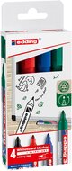 Edding whiteboard marker 360, geassorteerde kleuren, blister van 4 stuks