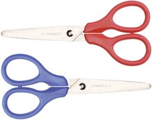 Q-CONNECT schaar, 13 cm, symmetrische ogen, op blister