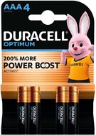 Duracell batterij Optimum AAA, blister van 4 stuks