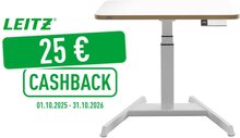 Leitz Ergo Zit/Sta bureau, klein, elektrisch, op voet