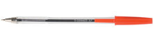 Q-CONNECT balpen, met dop, 0,7 mm, medium punt, rood, doos van 50 stuks