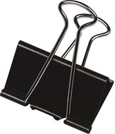 Q-CONNECT foldbackclip, zwart, 19 mm, doosje van 10 stuks