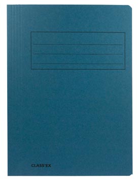 Class'ex dossiermap, 3 kleppen ft 23,7 x 34,7 cm (voor ft folio), blauw