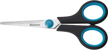 Westcott schaar Softgrip 14 cm, symmetrische ogen, blauw/zwart