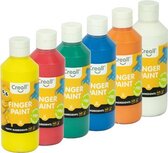 Creall vingerverf Happy, set met 6 flesjes van 250 ml in geassorteerde kleuren Creall vingerverf Happy, set met 6 flesjes van 250 ml in geassorteerde kleuren