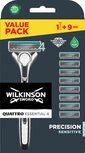 Wilkinson Quattro Essential 4 Sensitive scheermes, inclusief 8 navullingen Wilkinson Quattro Essential 4 Sensitive scheermes, inclusief 8 navullingen