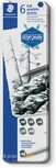 Staedtler grafietpotlood Mars Lumograph, metalen doos met 6 hardheden Staedtler grafietpotlood Mars Lumograph, metalen doos met 6 hardheden