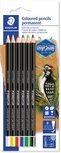 Staedtler Lumocolor permanent kleurpotlood, blister van 6 kleuren Staedtler Lumocolor permanent kleurpotlood, blister van 6 kleuren