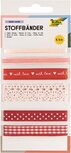 Folia stoffen linten, 6 geassorteerde kleuren, totale lengte 5,5 m, rosy love Folia stoffen linten, 6 geassorteerde kleuren, totale lengte 5,5 m, rosy love