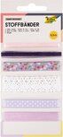 Folia stoffen linten, 6 geassorteerde kleuren, totale lengte 5,5 m, sweet bouquet Folia stoffen linten, 6 geassorteerde kleuren, totale lengte 5,5 m, sweet bouquet