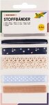 Folia stoffen linten, 6 geassorteerde kleuren, totale lengte 5,5 m, blue velvet Folia stoffen linten, 6 geassorteerde kleuren, totale lengte 5,5 m, blue velvet