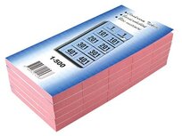 Garderobeblokken nummers van 1 t.e.m. 500, kers Garderobeblokken nummers van 1 t.e.m. 500, kers