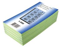 Garderobeblokken nummers van 1 t.e.m. 500, groen Garderobeblokken nummers van 1 t.e.m. 500, groen