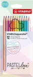STABILOaquacolor kleurpotlood, pastel, etui van 12 stuks, assorti STABILOaquacolor kleurpotlood, pastel, etui van 12 stuks, assorti