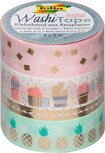 Folia washi tape goud, pak met 4 stuks Folia washi tape goud, pak met 4 stuks