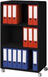 Paperflow universeel mobiel meubel, 3 compartimenten, zwart Paperflow universeel mobiel meubel, 3 compartimenten, zwart