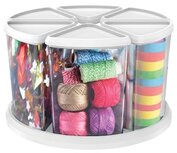 Deflecto carousel organiser met 6 compartimenten, wit Deflecto carousel organiser met 6 compartimenten, wit