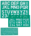 Linex lettersjabloon set met 3 stuks, in een ophangetui Linex lettersjabloon set met 3 stuks, in een ophangetui