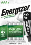 Energizer herlaadbare batterijen Power Plus AAA, blister van 4 stuks Energizer herlaadbare batterijen Power Plus AAA, blister van 4 stuks