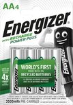 Energizer herlaadbare batterijen Power Plus AA, blister van 4 stuks Energizer herlaadbare batterijen Power Plus AA, blister van 4 stuks