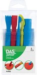 Das boetseerspatels, blister met 5 stuks in geassorteerde kleuren Das boetseerspatels, blister met 5 stuks in geassorteerde kleuren