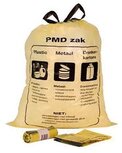 Vuilniszak met trekbandsluiting, PMD, 15 micron, 60 liter, 1 rol, 10 zakken Vuilniszak met trekbandsluiting, PMD, 15 micron, 60 liter, 1 rol, 10 zakken