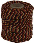 Katoentouw, zwart-rood-geel, klos van 50 g, ongeveer 35 m Katoentouw, zwart-rood-geel, klos van 50 g, ongeveer 35 m