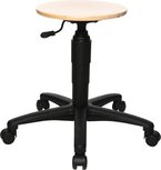 Topstar kruk Tec 60, zonder voetring, met wieltjes, hout Topstar kruk Tec 60, zonder voetring, met wieltjes, hout
