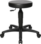 Topstar kruk Tec 70, zonder voetring, met wieltjes, zwart Topstar kruk Tec 70, zonder voetring, met wieltjes, zwart