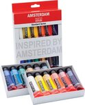 Amsterdam acrylverf tube van 20 ml, etui van 12 stuks in geassorteerde kleuren Amsterdam acrylverf tube van 20 ml, etui van 12 stuks in geassorteerde kleuren