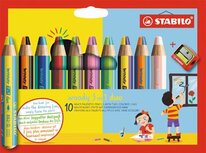 STABILO woody 3in1 duo kleurpotlood, etui van 10 stuks, assorti STABILO woody 3in1 duo kleurpotlood, etui van 10 stuks, assorti