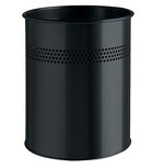 Durable metalen papiermand 15 l, smalle perforatie, zwart Durable metalen papiermand 15 l, smalle perforatie, zwart