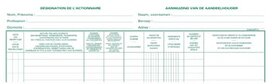 Exacompta aandeelhouders, ft 24 x 32 cm, tweetalig, voor NV Exacompta aandeelhouders, ft 24 x 32 cm, tweetalig, voor NV