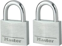 De Raat Master Lock hangslot met sleutelslot, model 9130EURT, pak van 2 stuks De Raat Master Lock hangslot met sleutelslot, model 9130EURT, pak van 2 stuks