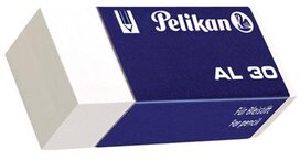 Pelikan witte potloodgom AL doos van 30 stuks Pelikan witte potloodgom AL doos van 30 stuks