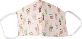 Wasbaar mondmasker, party time motief, maat: kinderen, pak van 5 stuks Wasbaar mondmasker, party time motief, maat: kinderen, pak van 5 stuks