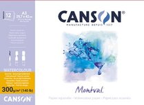 Montval aquarelpapier, wit met fijne korrel 300 g/m², ft A3, blok met 12 vellen Montval aquarelpapier, wit met fijne korrel 300 g/m², ft A3, blok met 12 vellen