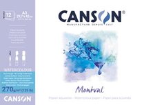 Montval aquarelpapier, wit met grove korrel 270 g/m², ft A3, blok met 12 vellen Montval aquarelpapier, wit met grove korrel 270 g/m², ft A3, blok met 12 vellen