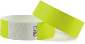Combicraft polsbandjes Tyvek, geel, pak van 100 stuks Combicraft polsbandjes Tyvek, geel, pak van 100 stuks