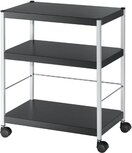 Paperflow universele mobiele trolley, zwart, medium Paperflow universele mobiele trolley, zwart, medium