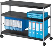 Paperflow universele mobiele trolley, zwart, extra large Paperflow universele mobiele trolley, zwart, extra large