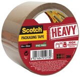 Scotch verpakkingsplakband Heavy, ft 50 mm x 50 m, bruin, per stuk Scotch verpakkingsplakband Heavy, ft 50 mm x 50 m, bruin, per stuk