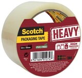 Scotch verpakkingsplakband Heavy, ft 50 mm x 50 m, transparant, per stuk Scotch verpakkingsplakband Heavy, ft 50 mm x 50 m, transparant, per stuk